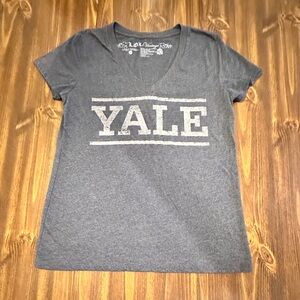 LOL Vintage YALE University Tee Women’s XL | Soft Graphic V-Neck Shirt
